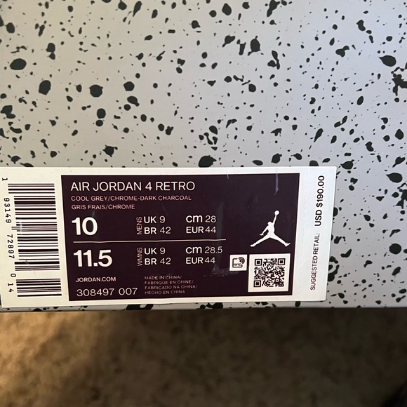 Air Jordan 4 RETRO low cool grey - Picture 5 of 5